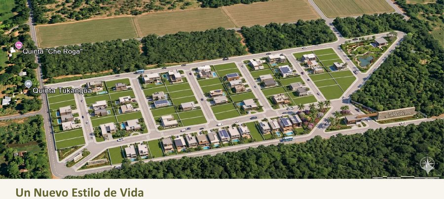 Vista aérea del estilo de vida en La Macarena
